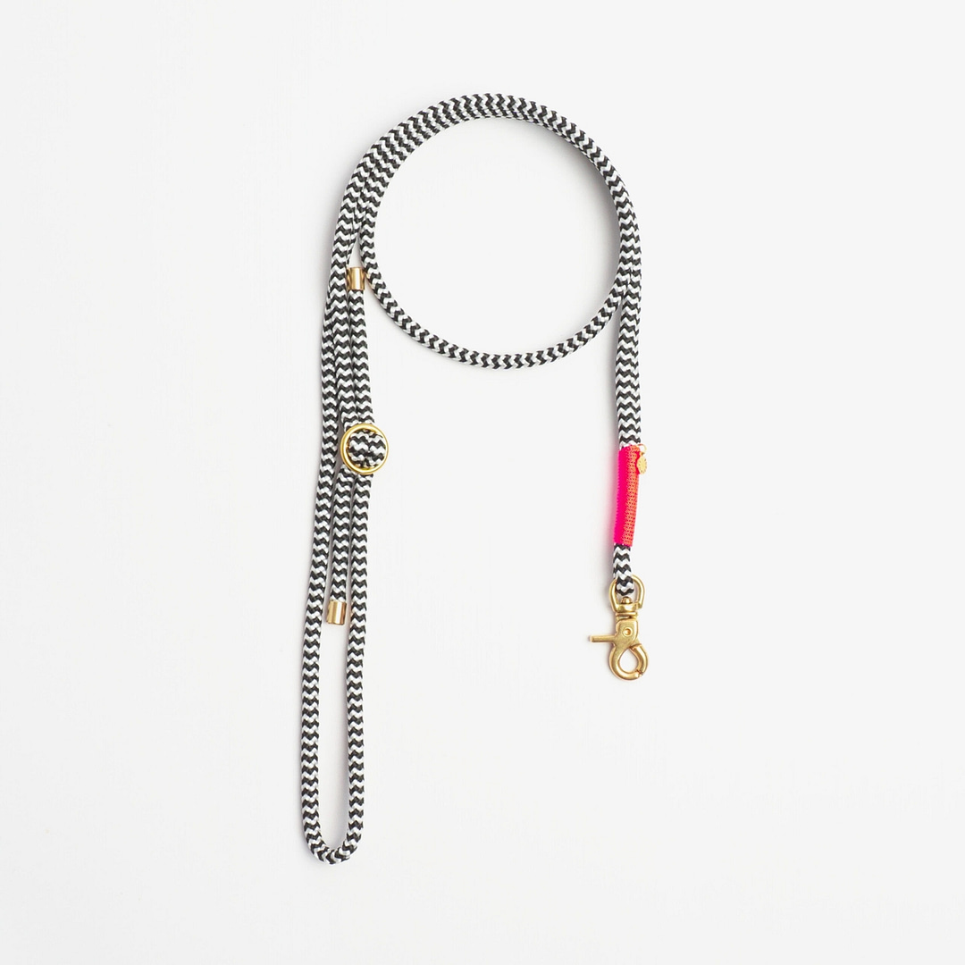 Handykette Zebra Flamingo Messing, Handykette aus Tau, Hundezubehör individuell nach Maß handgemacht in Österreich