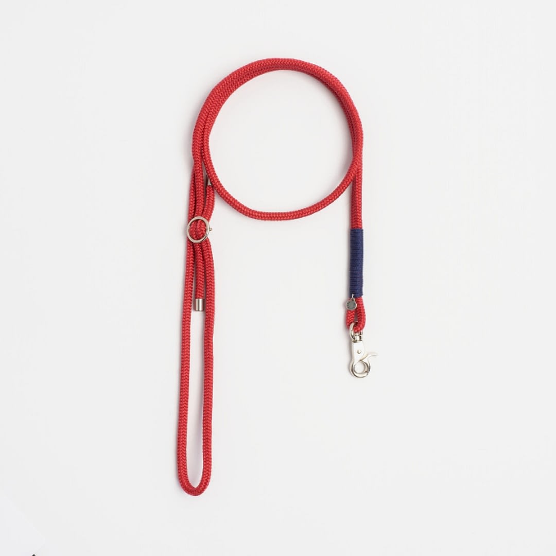 Handykette Rot Blau Silber, Handykette aus Tau, Hundezubehör individuell nach Maß handgemacht in Österreich
