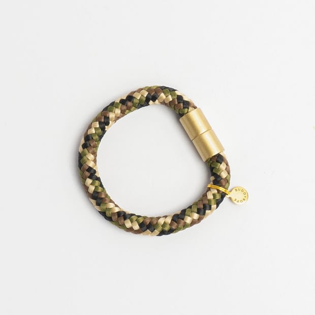 Armband einfach Camouflage Messing, Armband aus Tau, Hundezubehör individuell nach Maß handgemacht in Österreich
