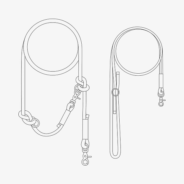 Führleine verstellbar, Handykette, Set aus Tau, Hundezubehör im Partnerlook individuell nach Maß handgemacht in Österreich