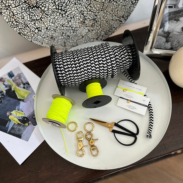 <i>Set Handykette + Schlüsselanhänger</i> Zebra x Lemon