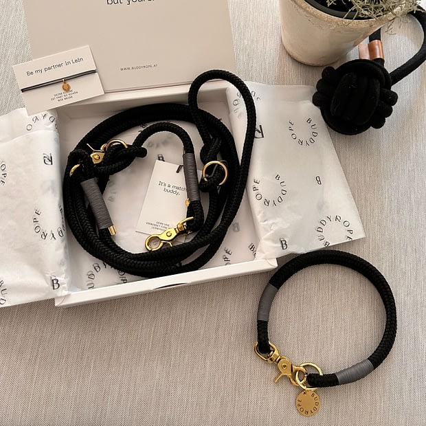 <i>Führleine verstellbar</i> Midnight x Dove